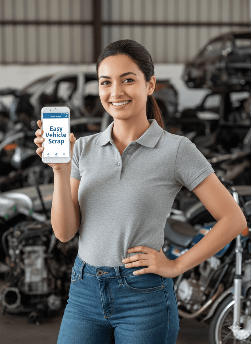 Influencer promoting easy vehicle scrap